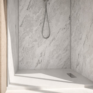Pack 3 Panneaux Muraux Pierre Artic Storm 90x250 cm + Profilés Chrome - STONE'IT