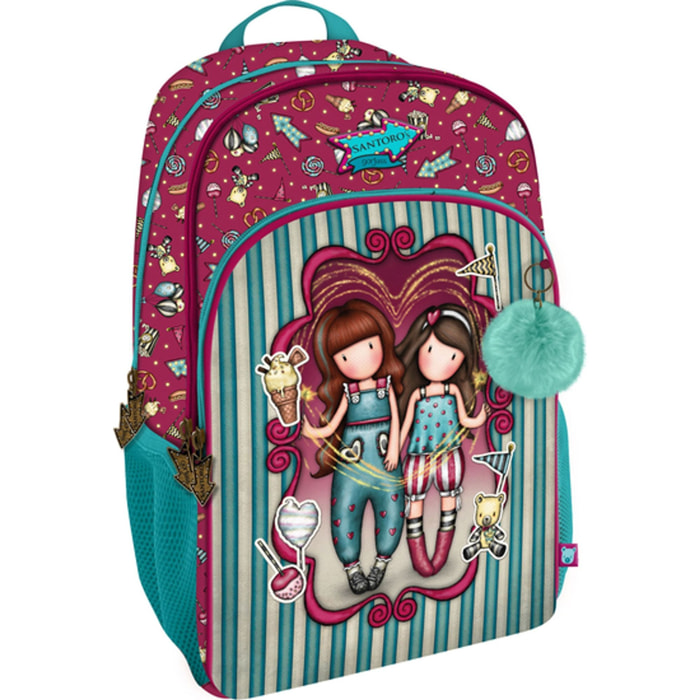 Mochila 3 cremalleras gorjuss™ fairground "fireworks"