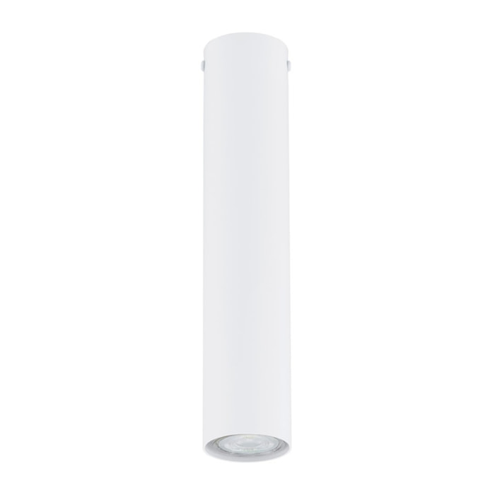 Faretto Tecno in acciaio bianco opaco