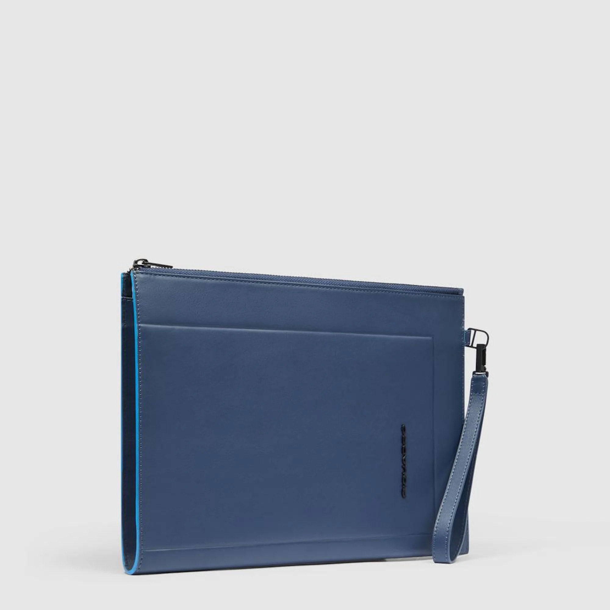 Piquadro Pochette porta iPad®Pro 11 in pelle con tasche per AirPods® e Piquadro Smart Tracker