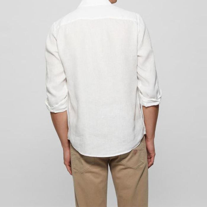 Chemise Island - coupe ajustée - 100% lin - blanc