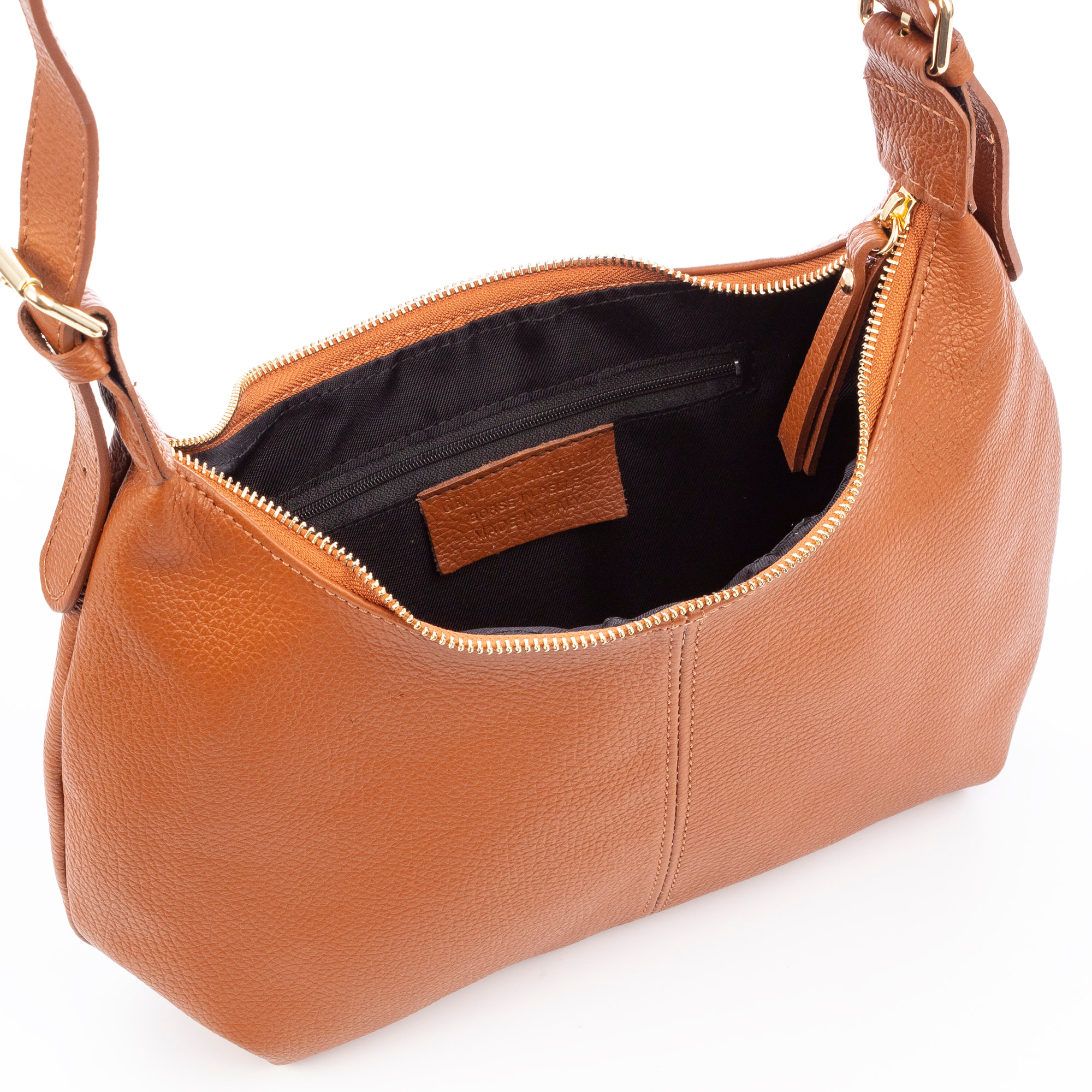 Aulla borsa a spalla donna. Pelle autentica Dollaro.