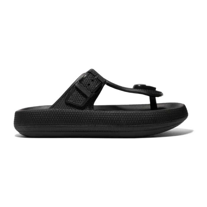 Sandalias de Dedo Cierre Hebilla en Negro