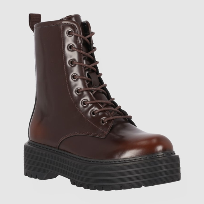 Botines - Marron - Tacón: Bajo