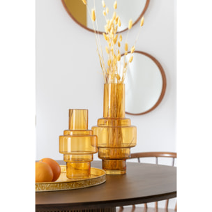 J-Line vase Rino - verre - ocre - large - 36 cm de hauteur