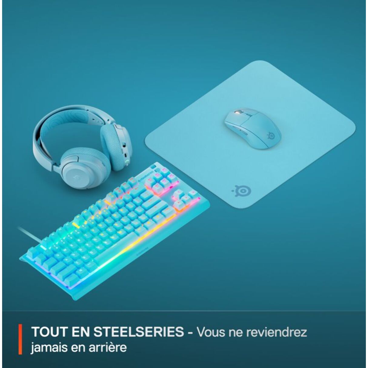 Tapis de souris STEELSERIES QcK M Aqua