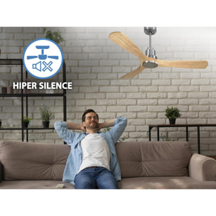 Ventilador de techo Reversible Termostato Wifi Motor DC Techos Inclinados Mando a Distancia Hypersilence Memoria ParosD132C0466964 PURLINE