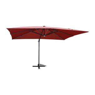 Parasol LED 3 x 4 m terracotta VALIANO