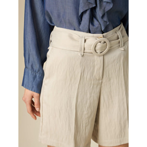 Oltre - Shorts misto tencel - Beige