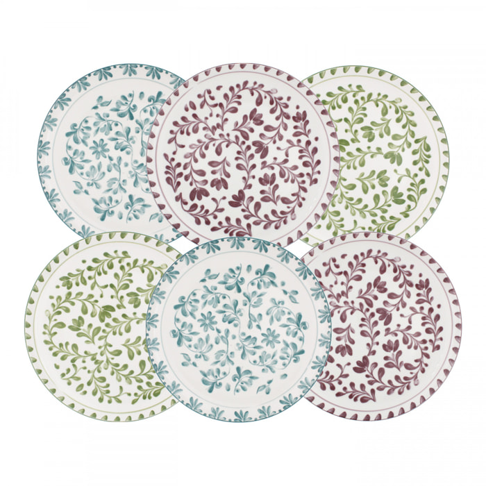 Lot de 6 grandes assiettes, TRATTORIA
