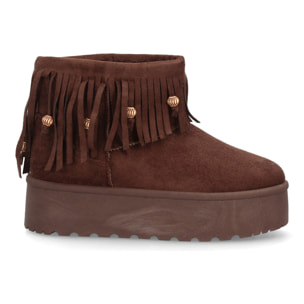 Botín australiano mujer con flecos y plataforma