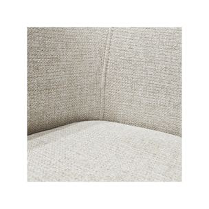 Chaise rotatives 180° avec accoudoirs en tissu et simili - PIPPA