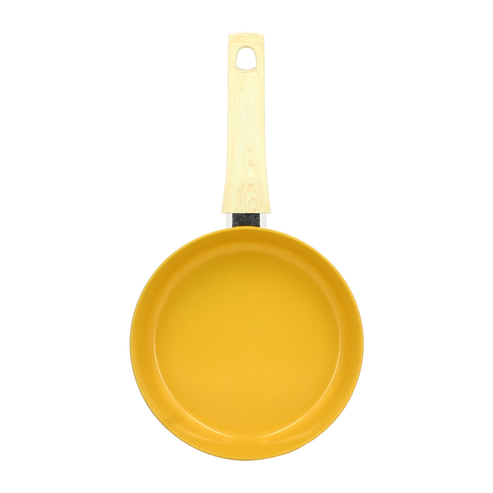 Poêle en revêtement céramique 20cm jaune - tous feux COLORAMA
