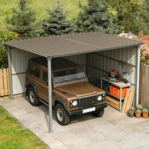12x Paneles para Tejado de Acero Galvanizado, Chapas Perfiladas de Techo 7m², para Caseta de Herramientas, Cobertizo, Garaje, Exterior, 129x45cm, Marrón