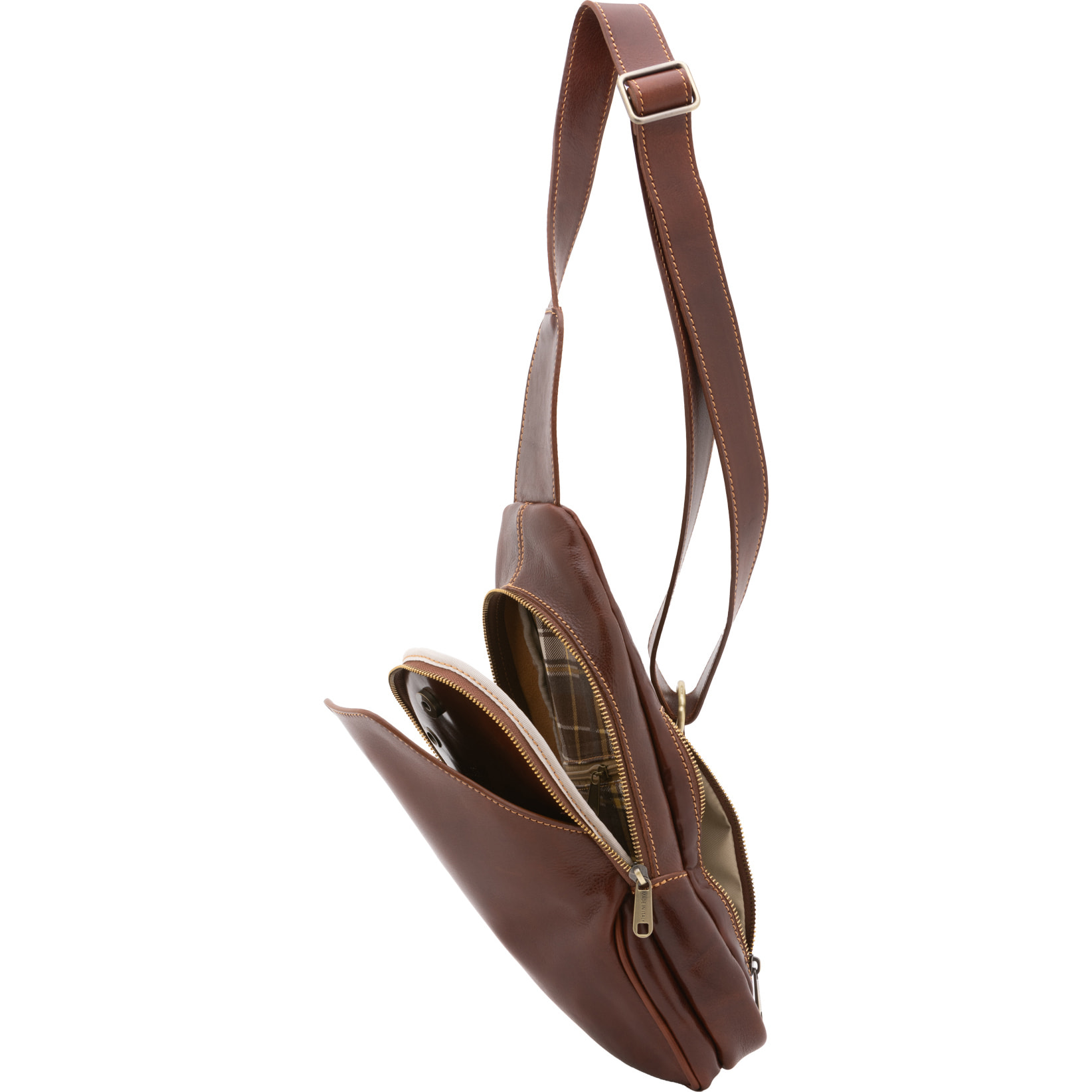 Marsupio  da uomo In Vera pelle Made in Italy 33x17x7 cm