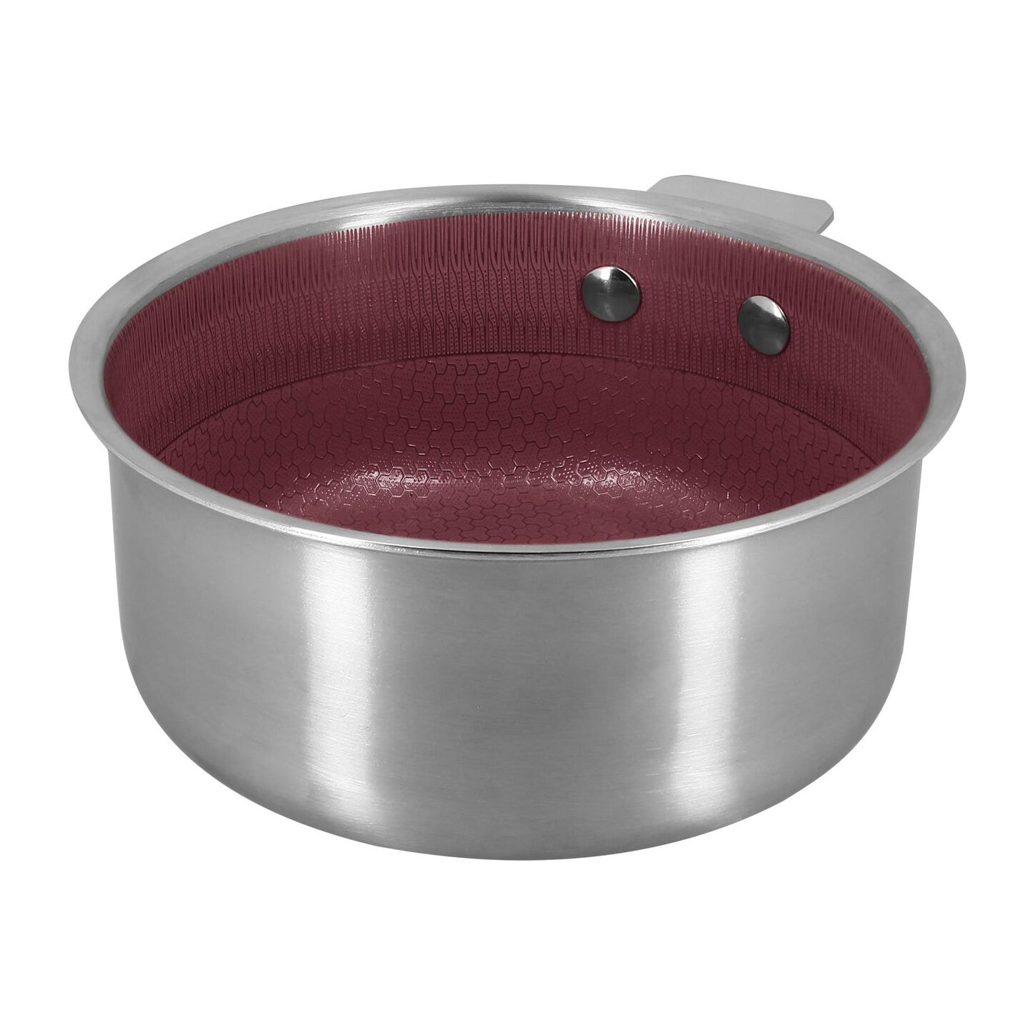 Casserole 16cm en acier inoxydable lie de vin AGLAE