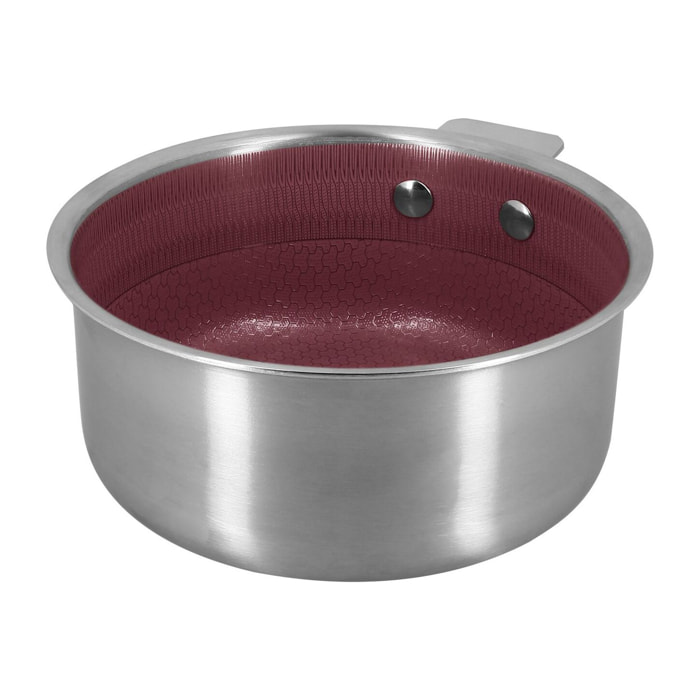 Casserole 16cm en acier inoxydable lie de vin AGLAE