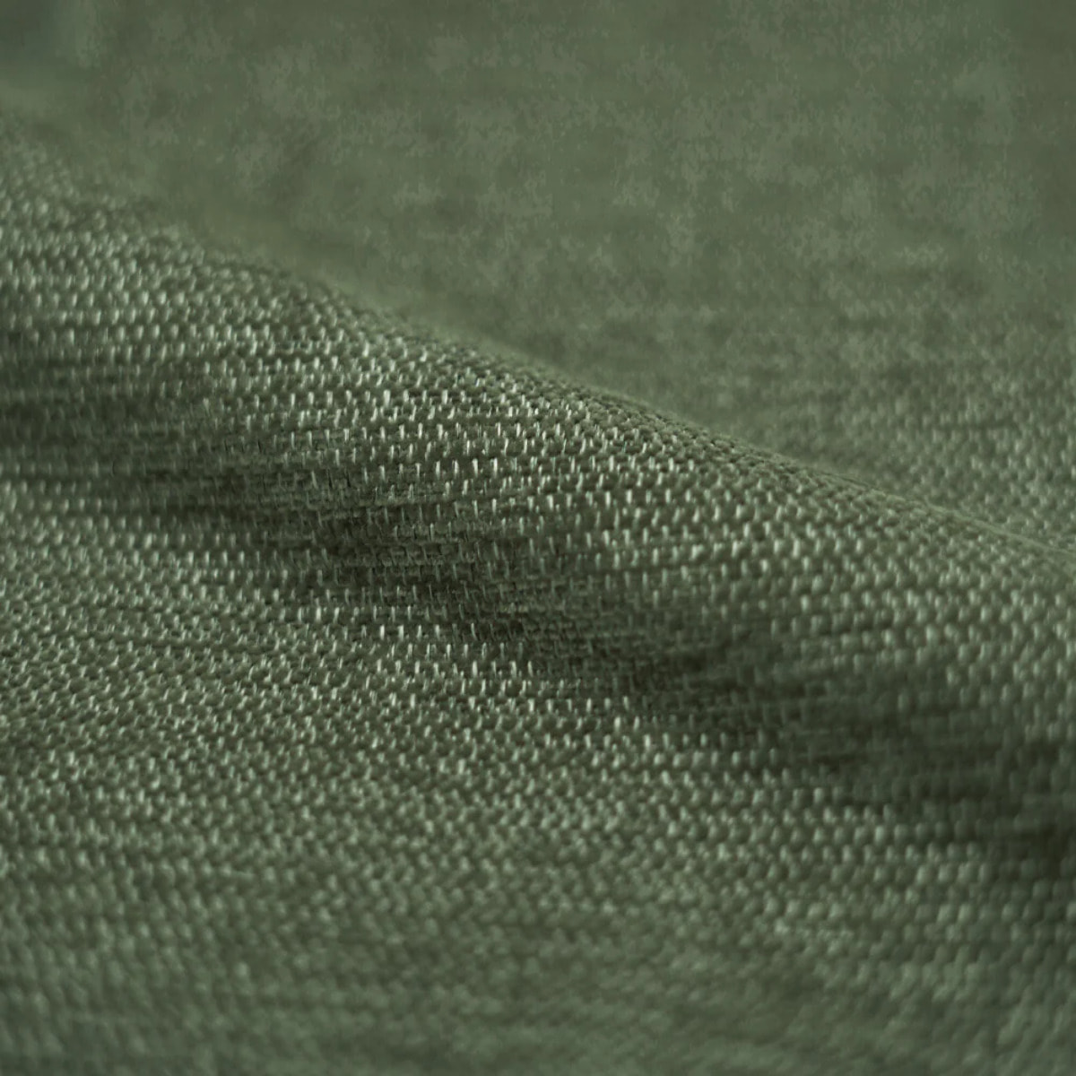 Chaise en tissu vert chiné et pieds noirs - Milly