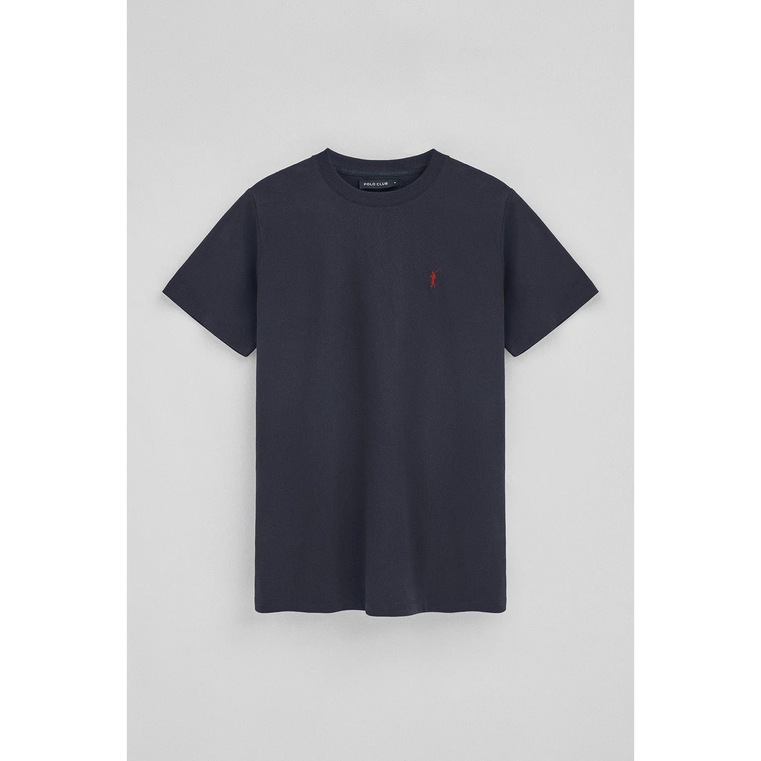 Pack hombre de dos camisetas en azul marino y blanco con cuello redondo y bordado Rigby Go
