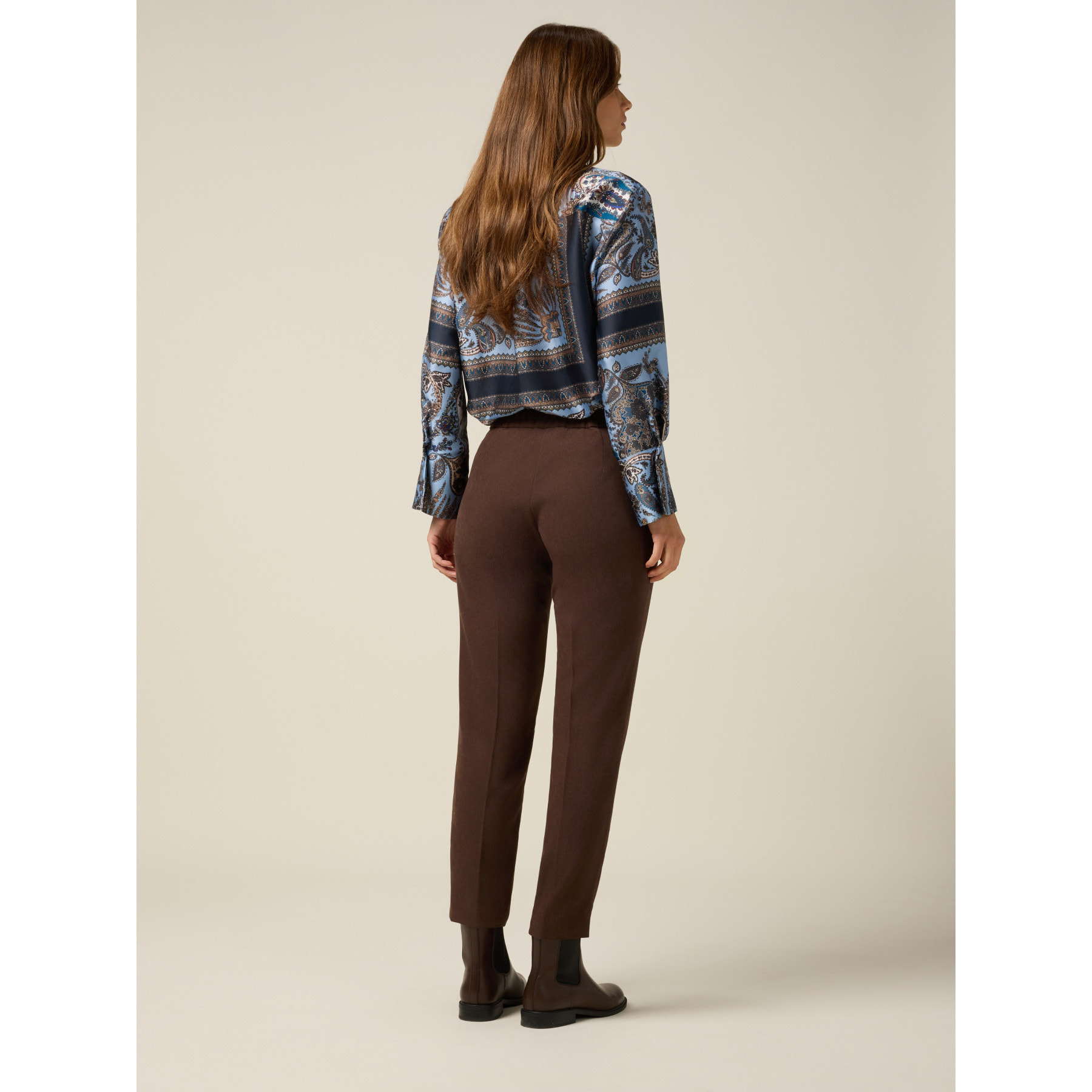 Oltre - Pantalones regular de pana - Marrón