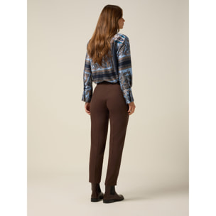 Oltre - Pantalones regular de pana - Marrón