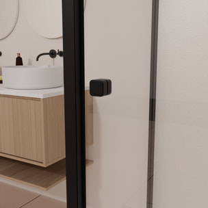 Paroi Retour porte de douche Noir 80x185cm - BLACK SLIDE