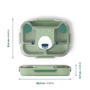 Lunch box plateau pour enfant Wonder 950ml Vert Ours