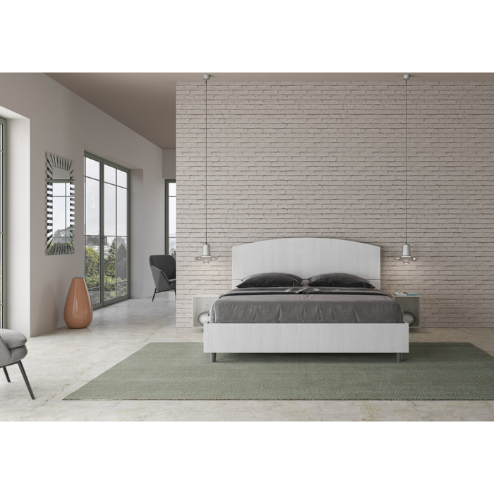 Cama con somier 160x190 fresno blanco Dora