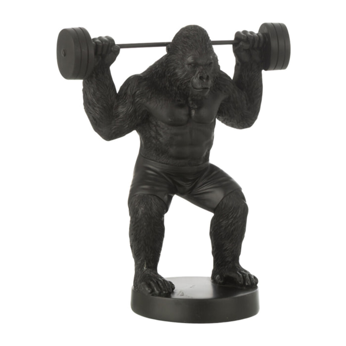 J-Line Gorille Haltérophilie - polyrésine - noir - small