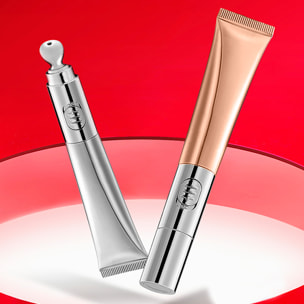 Massaggiatore contorno occhi + crema idratante. Microvibrazioni ad alta frequenza. Effetto rilassante e rassodante.