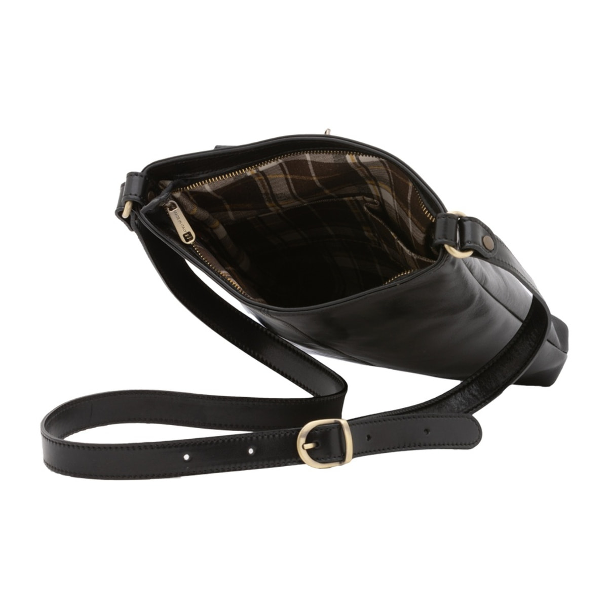 Borsa a tracolla uomo in vera pelle - Modello False - Made in Italy - 26.0 x 34.0 x 5.0 cm