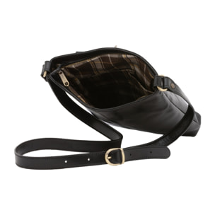 Borsa a tracolla uomo in vera pelle - Modello False - Made in Italy - 26.0 x 34.0 x 5.0 cm
