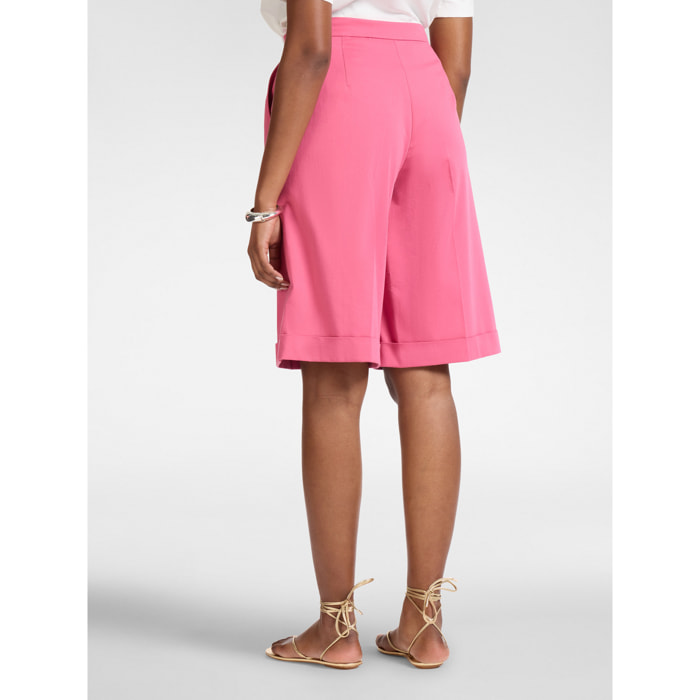 Elena Mirò - Bermuda sartoriali in misto cotone - Fucsia