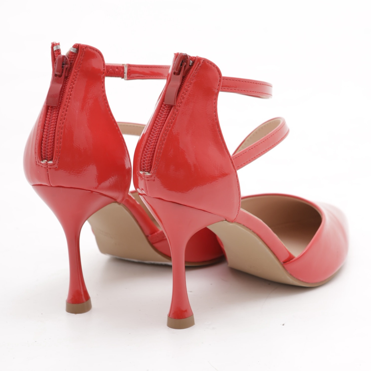 DECOLLETE' D'ORSAY CINTURINO ROSSO