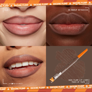 NYX Professional Makeup Duck Plump Plumping Lip Liner, crayon à lèvres, jusqu'à 10h de tenue, fini mat, Touch up Taupe