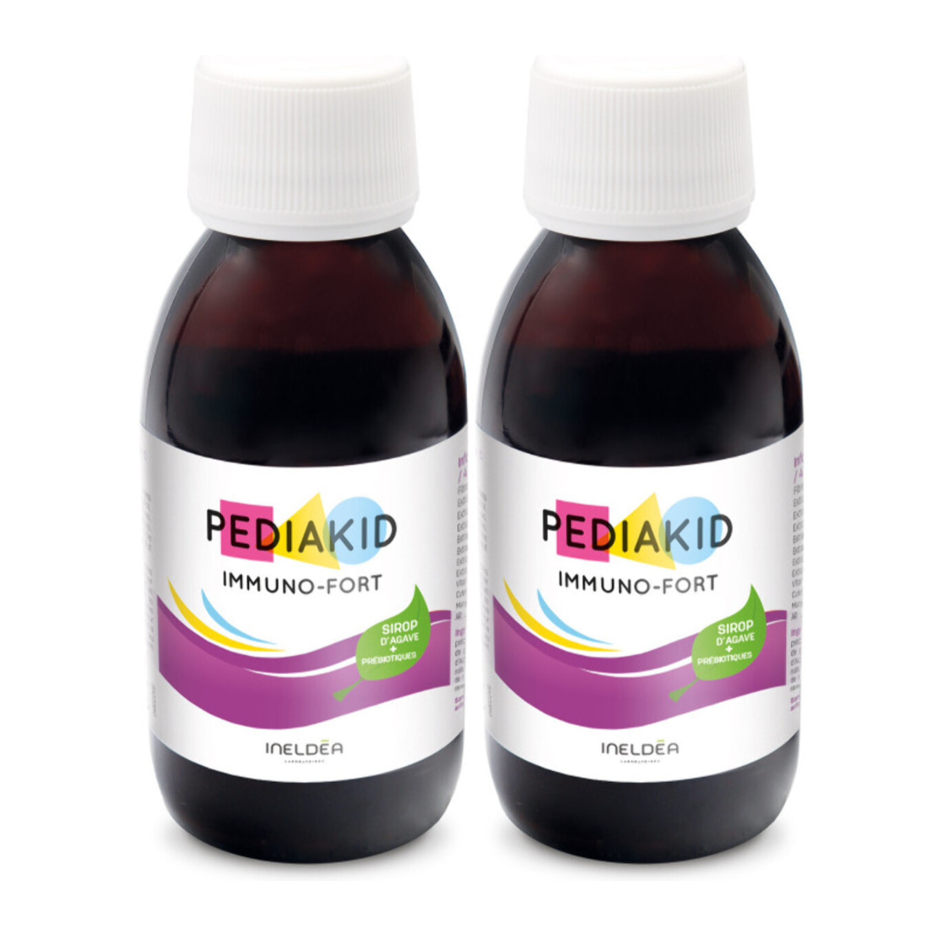 PEDIAKID - Sirop Immuno-Fort - Complément Alimentaire Naturel - Formule Exclusive au Sirop d'Agave - Aide à Soutenir les Défenses Naturelles de l'Organisme - Goût Myrtille - Lot de 2 flacons