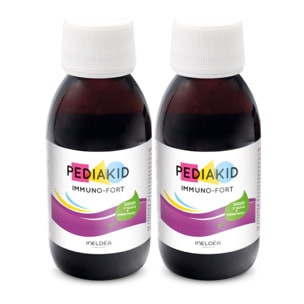 PEDIAKID - Sirop Immuno-Fort - Complément Alimentaire Naturel - Formule Exclusive au Sirop d'Agave - Aide à Soutenir les Défenses Naturelles de l'Organisme - Goût Myrtille - Lot de 2 flacons
