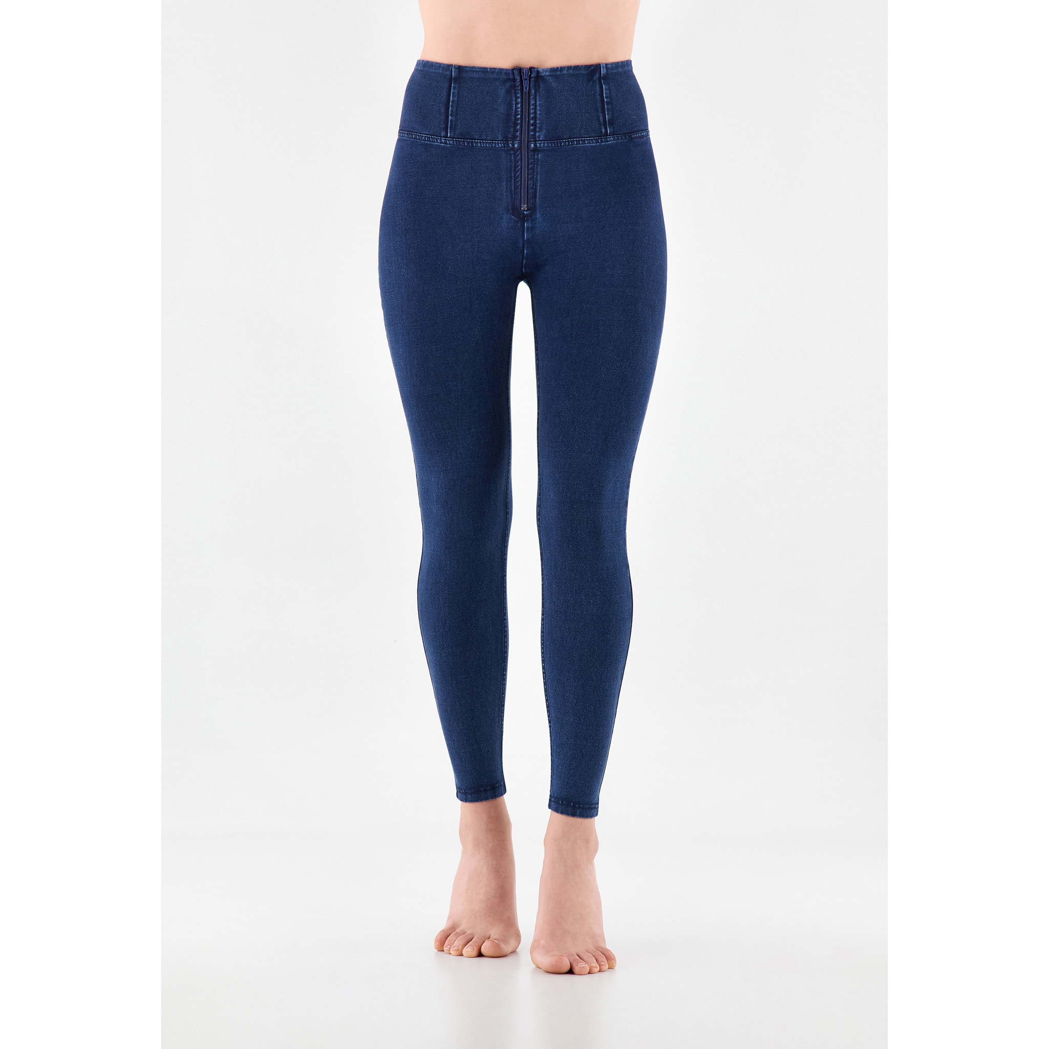 Jeggings push up WR.UP® 7/8 superskinny vita alta con zip