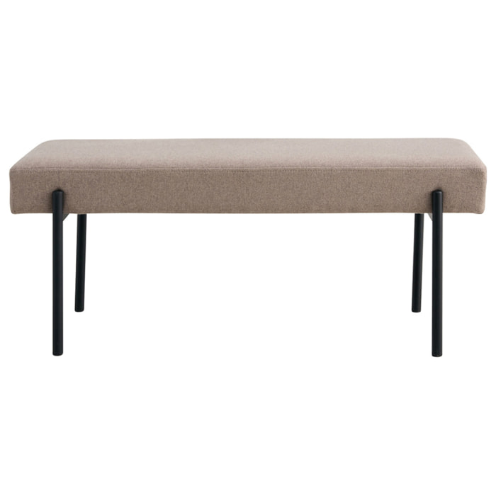 Romeo - banc - tissu bouclette - 100 cm - Taupe