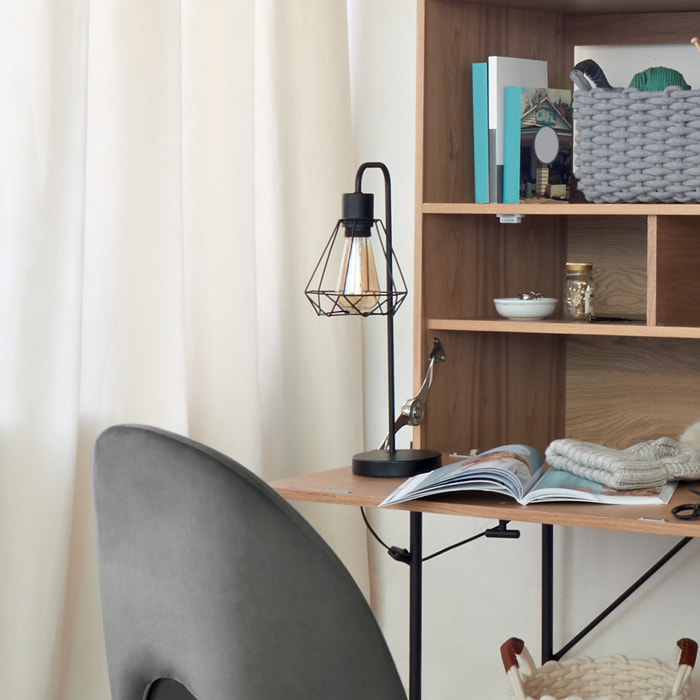 Lampe "Flave" métal noir H46cm