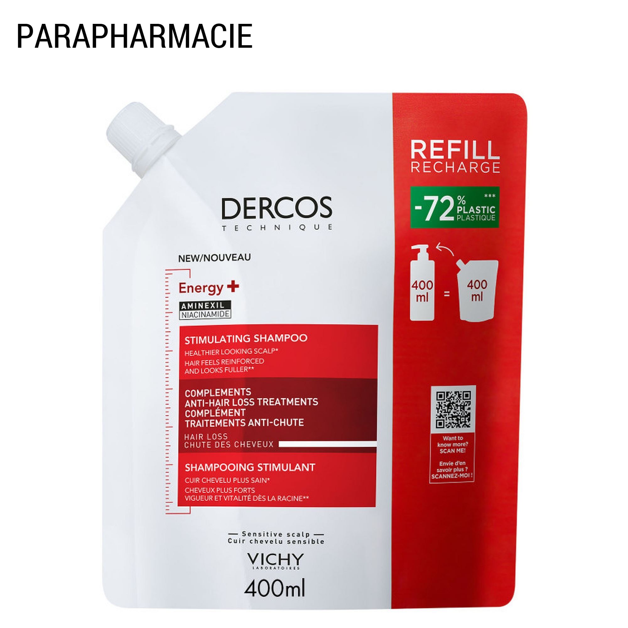 Dercos Technique - Shampooing Anti-Chute Eco-recharge 400 ml