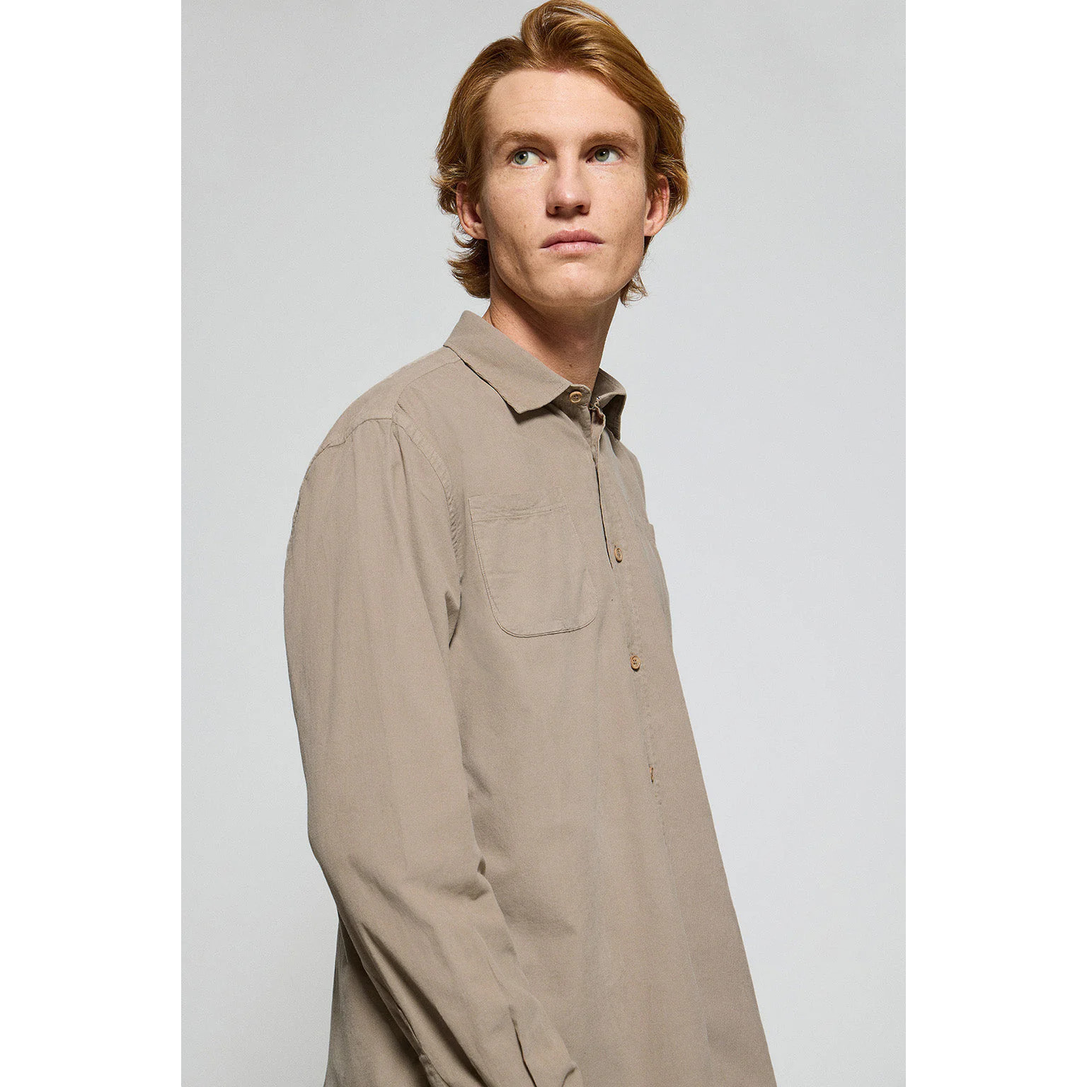 Camicia con tasche Massachusetts cammello con ricamo Polo Club