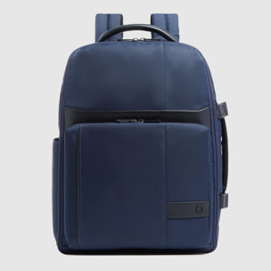 Piquadro Zaino da viaggio per PC e iPad® in tessuto e pelle, con protezioni antiurto e RFID