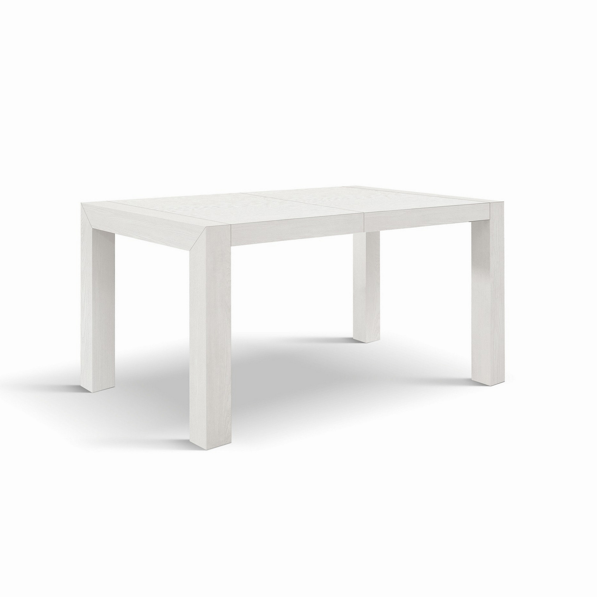 Tavolo MARZAMEMI in legno, finitura bianco frassinato, allungabile 160x90 cm - 240x90 cm