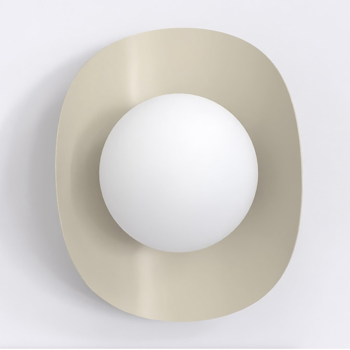 Lampada da parete Fiero Moka con diffusore in vetro
