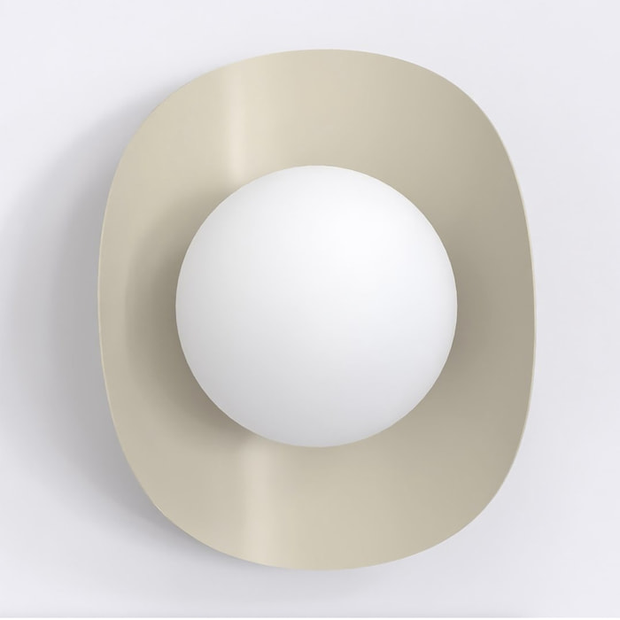 Lampada da parete Fiero Moka con diffusore in vetro