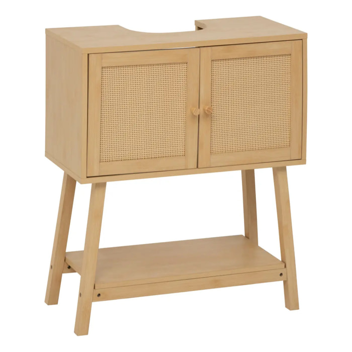 Meuble sous-lavabo Cane marron
