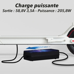 Chargeur TNB 58.8V pour trottinettes électriques