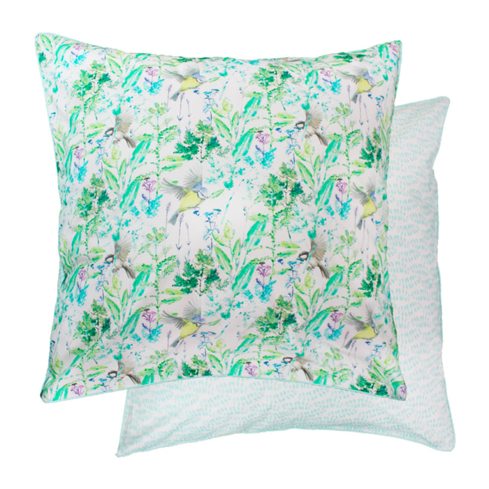 Taie d'oreiller pur coton bio imprimé Jardin Vagabond Printemps
