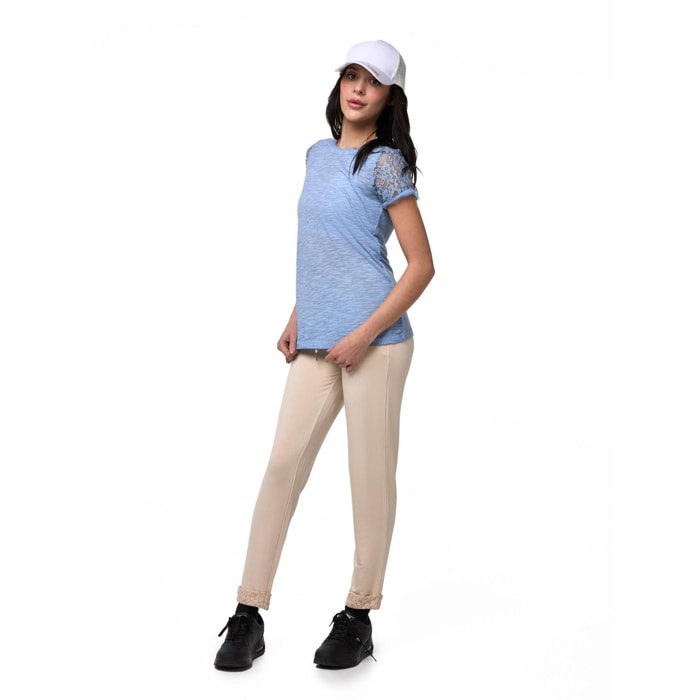 Camiseta de mujer Leone Lace de manga corta